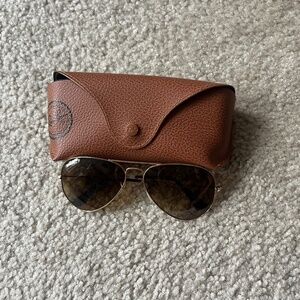 Ray Ban Brown Aviator Sunglasses